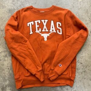Champion Reverse Weave Texas Orange Crewneck Sweater